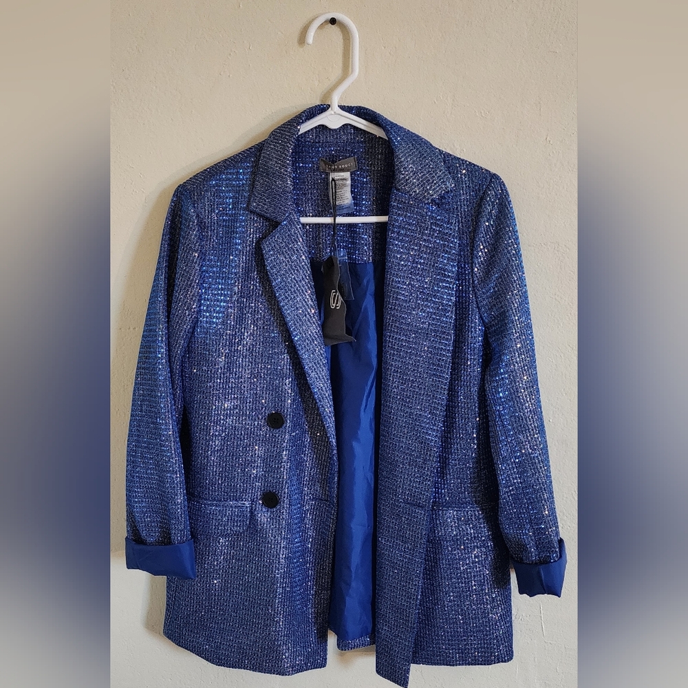 Women's Blue Sequin Jacket